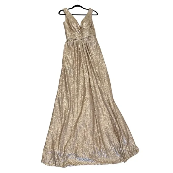 Champagne Glitz Glam Gown - Picture 3 of 10